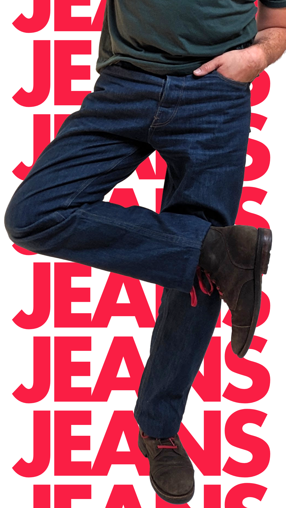 Video of David modeling the 918 Jeans.