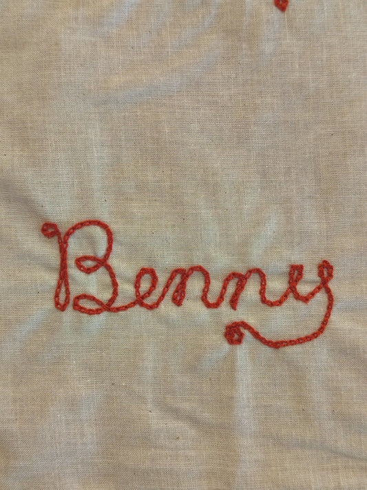 Chainstitch Embroidered Name